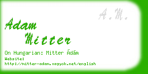 adam mitter business card