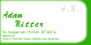 adam mitter business card